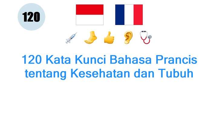 120 Kata Kunci Bahasa Prancis tentang Kesehatan dan Tubuh